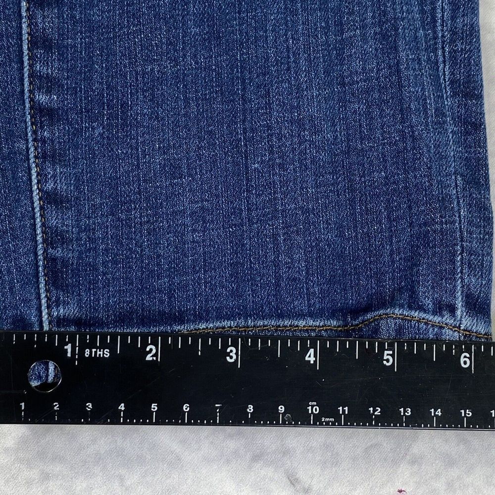 Eileen Fisher Womens Jeans Size 8 Organic Cotton Mid Rise Tapered Leg Med Blue - Picture 8 of 14